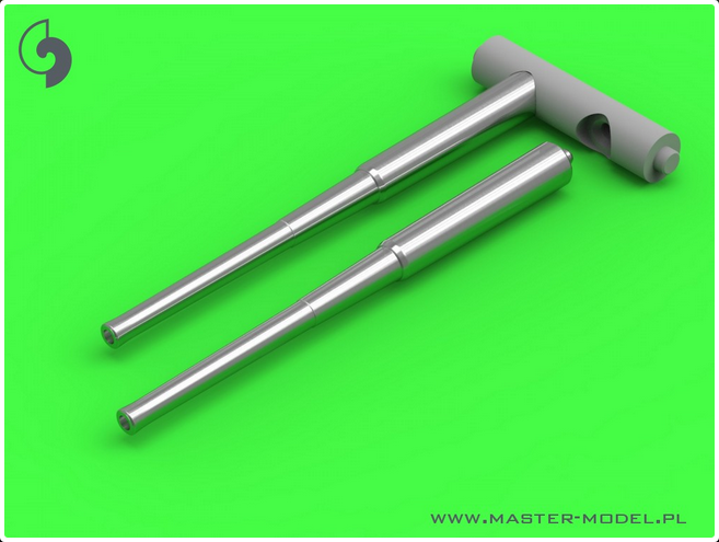 French pre-dreadnought Danton class armament barrels - 305mm (4pcs), 240mm (12pcs), 75mm (16pcs), 47mm (8pcs) - MASTER MODEL SM-350-097