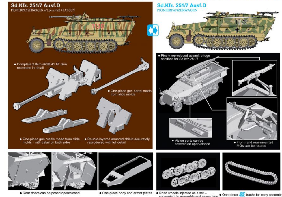 Sd.Kfz.251/7 Ausf.D Pionierpanzerwagen - DRAGON / CYBER HOBBY 1/72