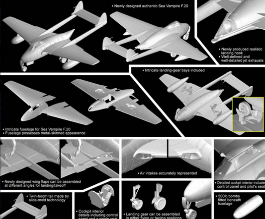 Sea Vampire F.20 - DRAGON / CYBER HOBBY 1/72