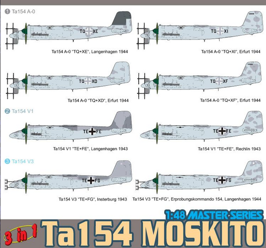 Ta154 Moskito (3 en 1) - DRAGON / CYBER HOBBY 1/48