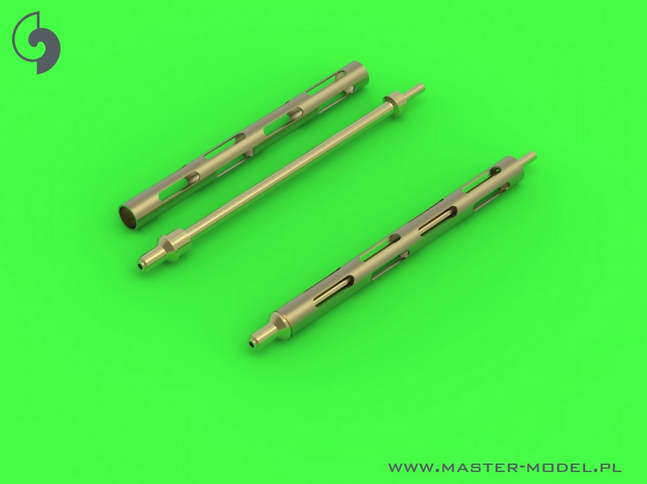 PZL P11c - details set - wz. 33 machine gun barrels, gunsight and Venturi Tube - MASTER MODEL 48-160