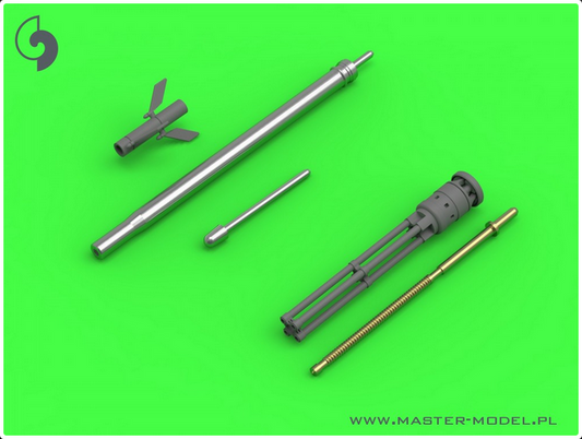 Mi-24 (Hind D/E) - JakB-12.7 machine gun barrel & DUAS probe (metal and resin parts) - MASTER MODEL AM-35-003