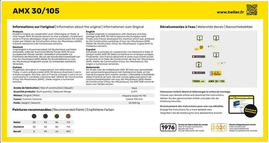 AMX 30/105 - Starter Set - HELLER 1/72
