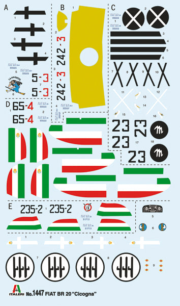Fiat BR.20 Cicogna Battle of Britain + Super Decal - ITALERI 1/72