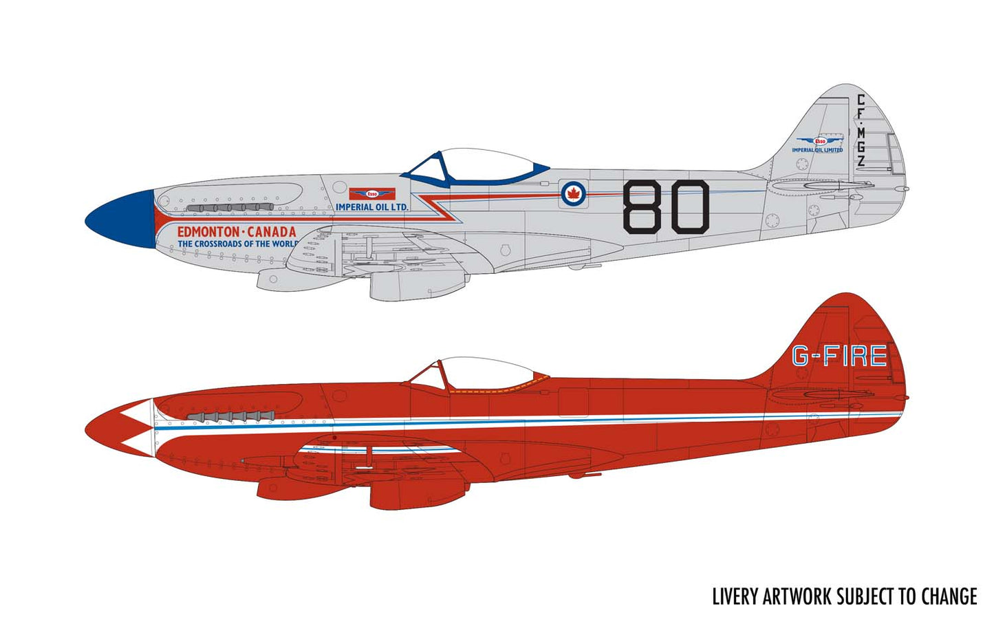 Supermarine Spitfire Mk.XIV Civilian Schemes - AIRFIX 1/48