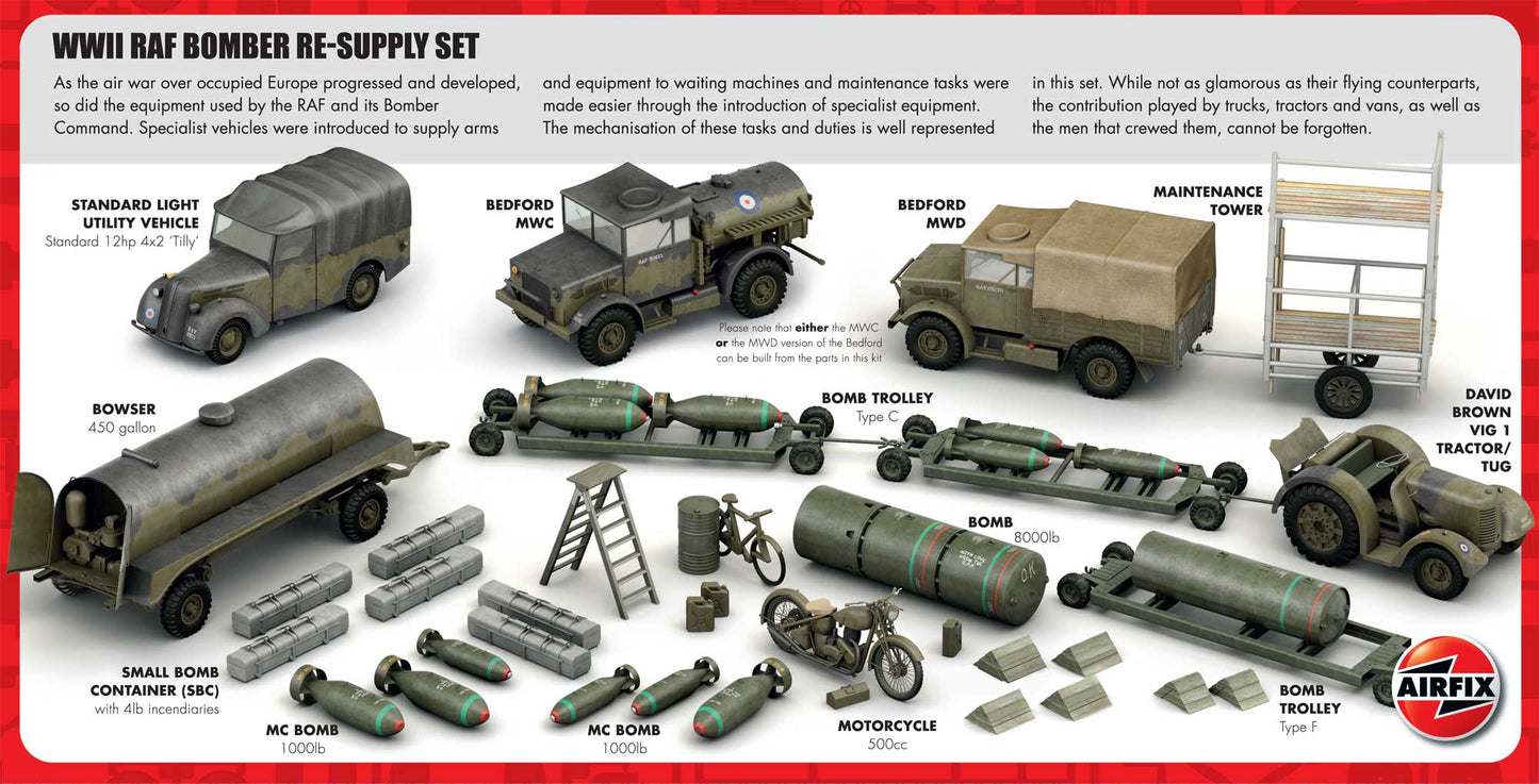 WWII RAF Bomber Re-Supply Set - AIRFIX 1/72