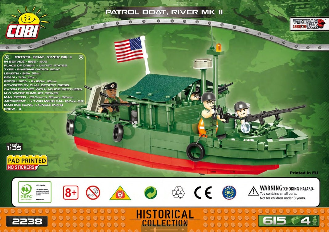Patrol Boat - River MK II - 615 pièces / 4 figurines - COBI 1/35
