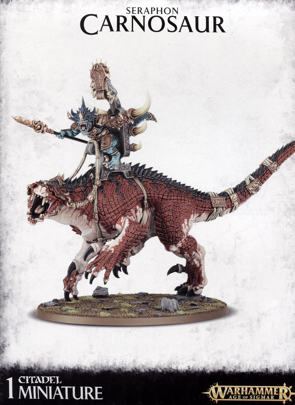 Saurus Oldblood on Carnosaur - Seraphon - Warhammer Age of Sigmar / Citadel