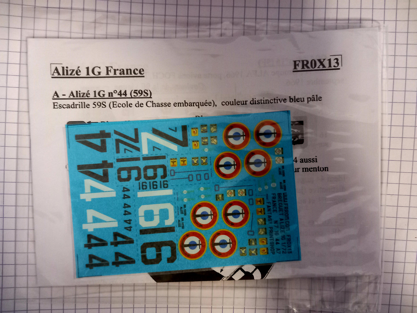 Breguet 1050 Alizé 1G India (+ déco aéronavale incluse) - AZUR FRROM 1/72