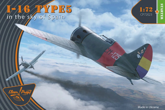 Polikarpov I-16 Type 5 In the Sky of Spain - CLEAR PROP 1/72