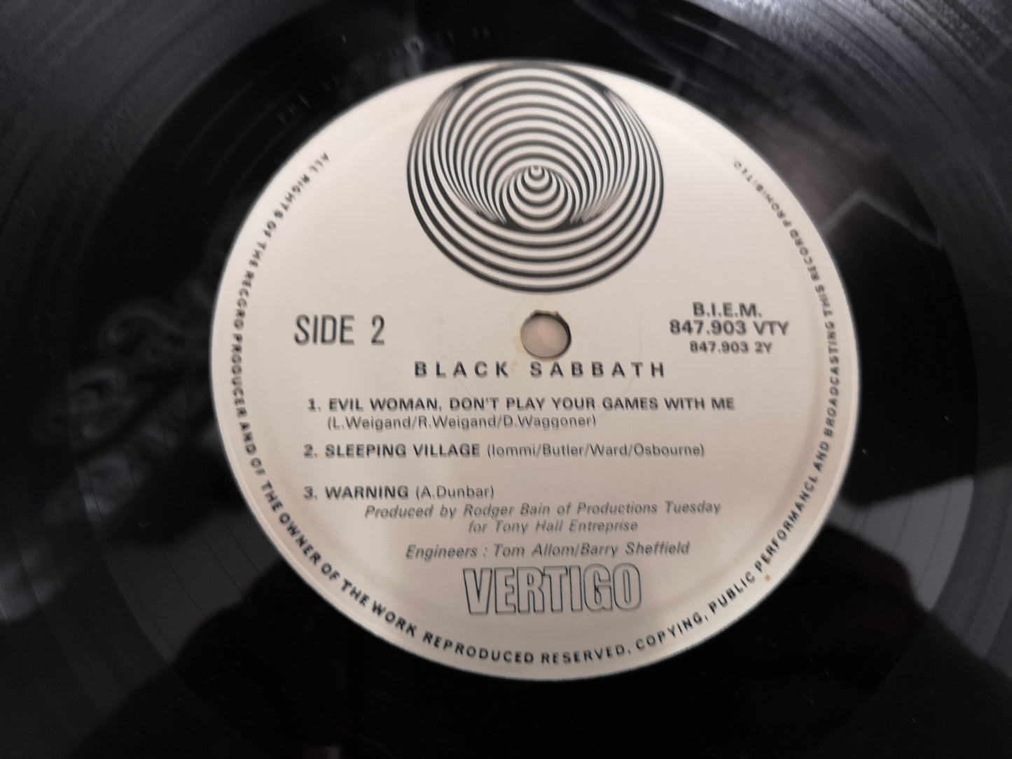 Black Sabbath "S/T" Orig France 1970 EX/VG++ (Biem)