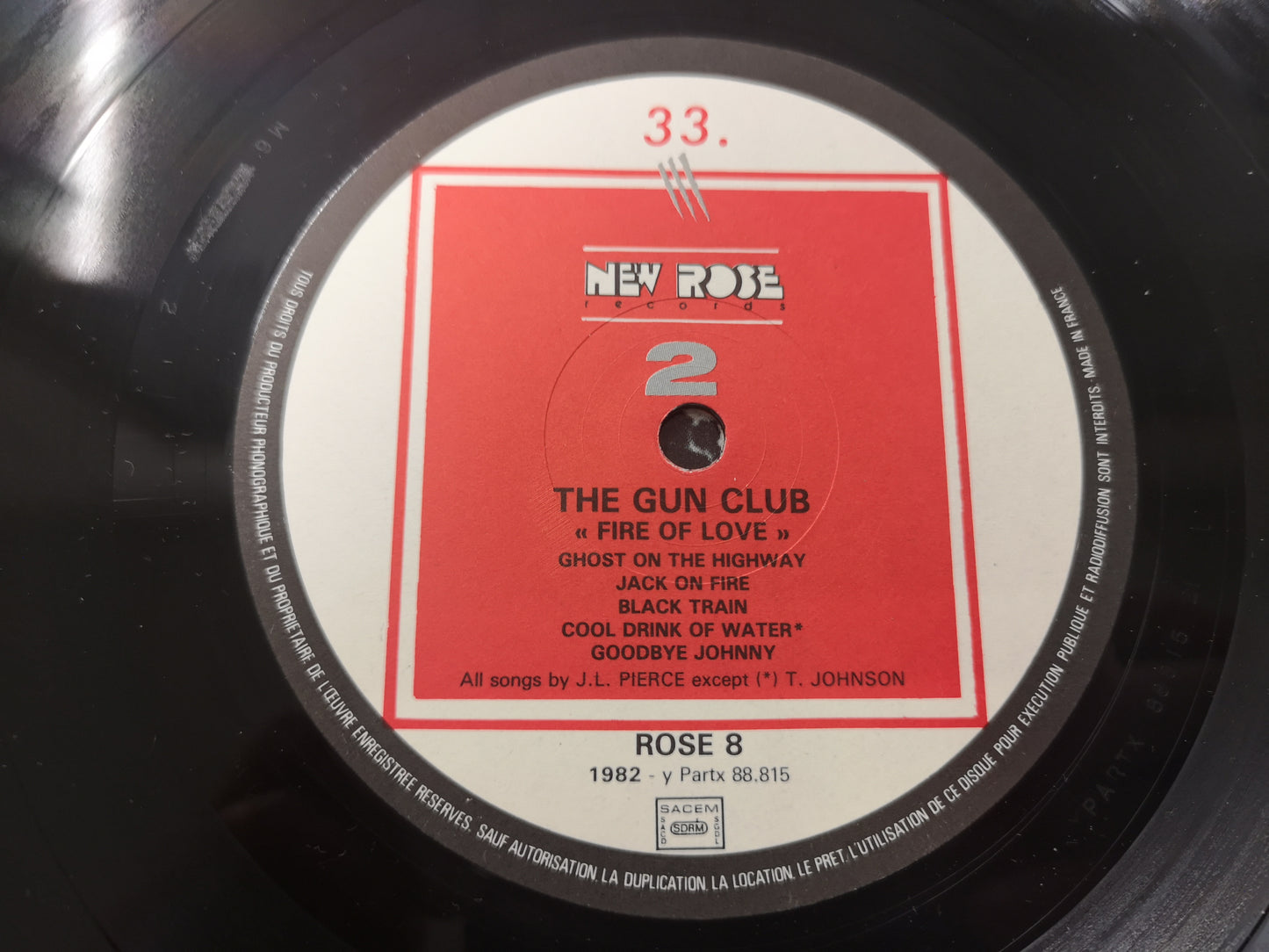 Gun Club "Fire of Love" Orig France 1982 EX/EX