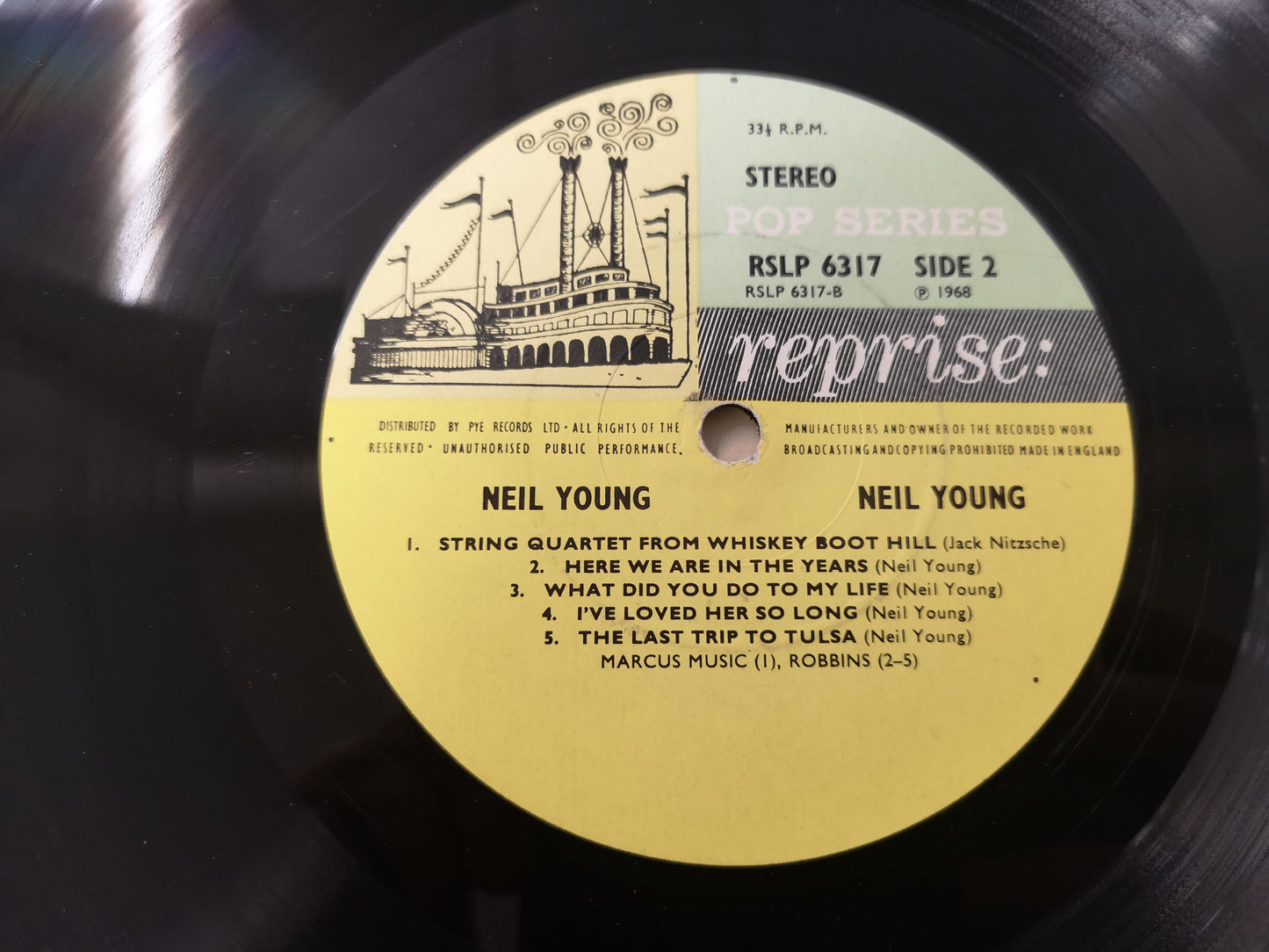Neil Young "S/T" Orig UK 1969 EX/EX (No Name)