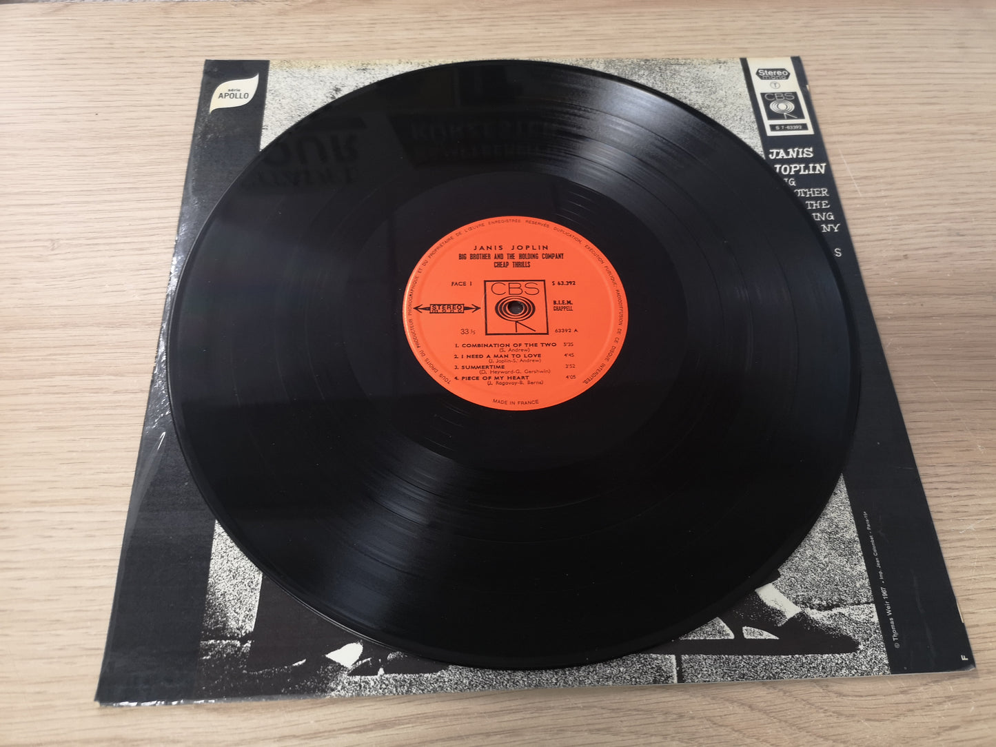 Janis Joplin Big Brother & The Holding Company "Cheap Thrills" Orig France 1968 EX/EX