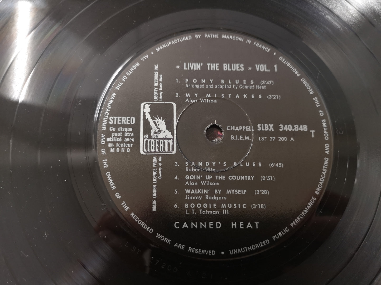 Canned Heat "Livin' The Blues Vol.1" Orig France M-/M- 1969