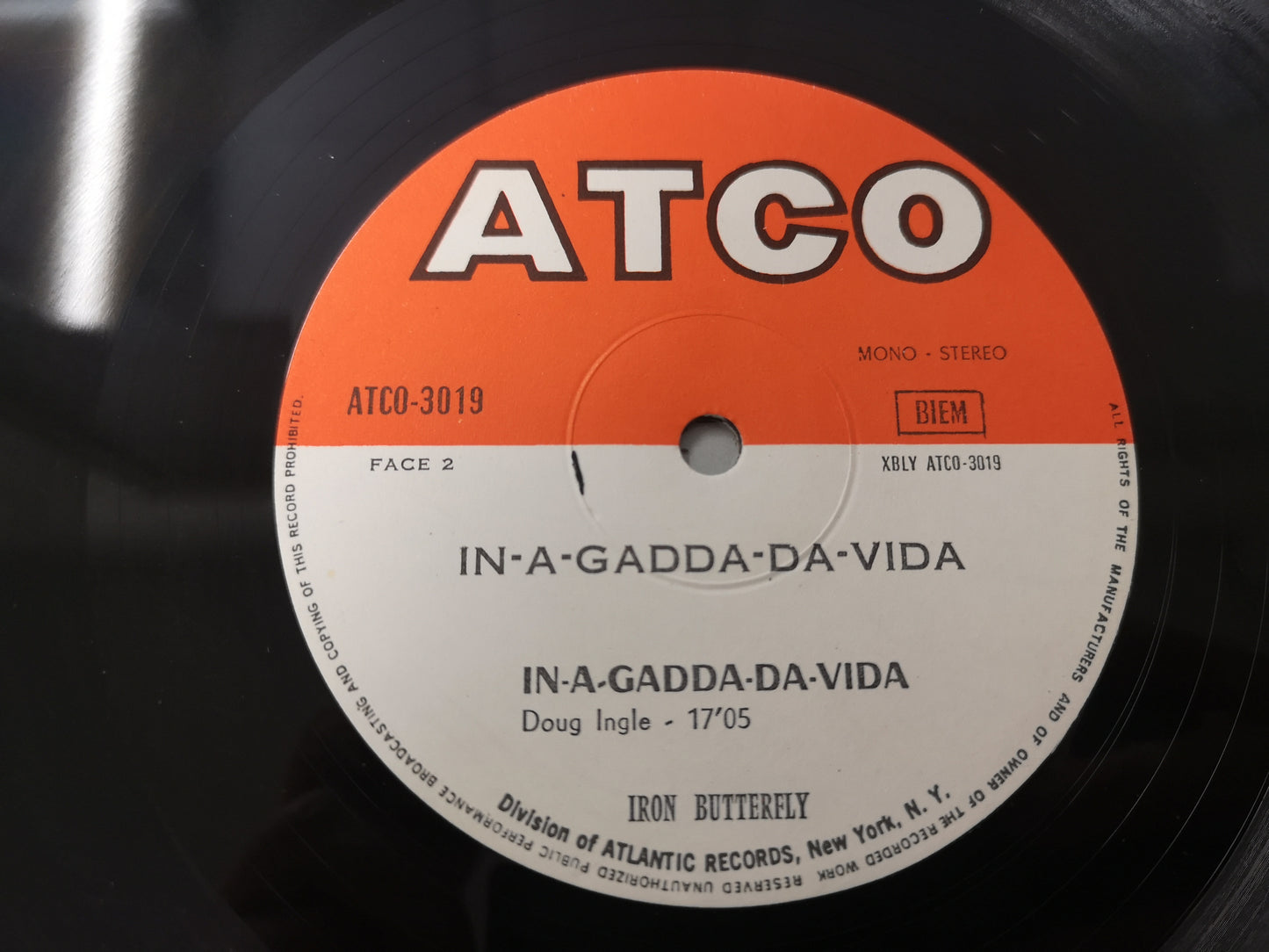 Iron Butterfly "In-A-Gadda-Da-Vida" Orig France 1968 EX/VG+