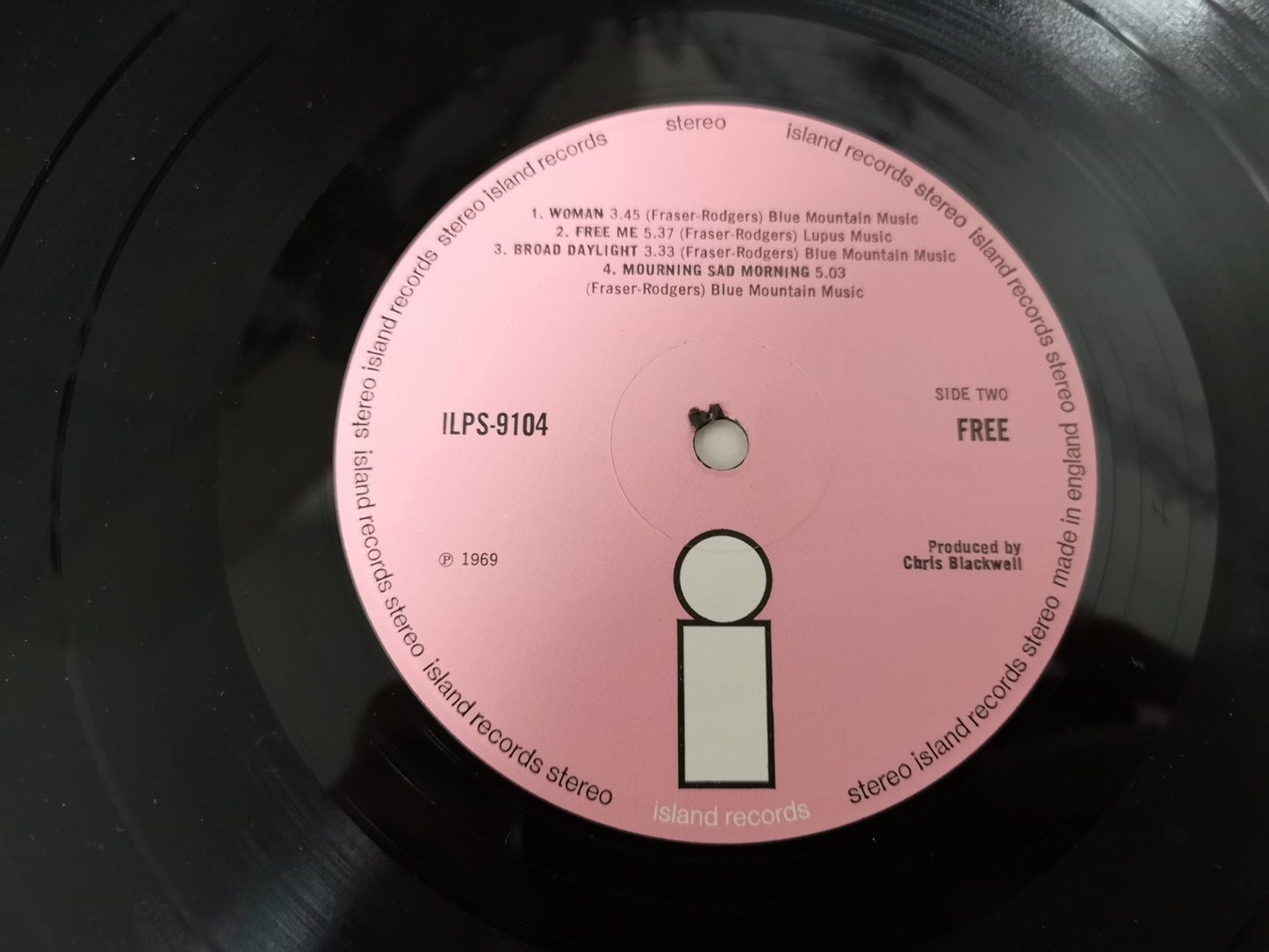 Free "S/T" Orig UK 1969 Paul Rodgers Kossoff VG++/VG++