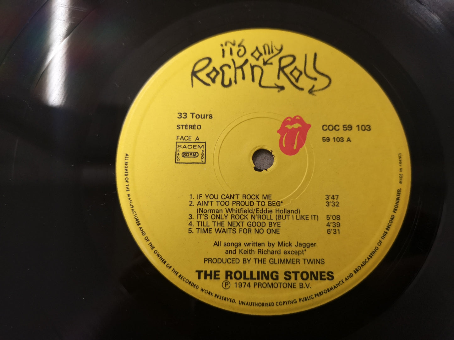 Rolling Stones "It's Only Rock'n'Roll" Orig France 1974 M-/EX
