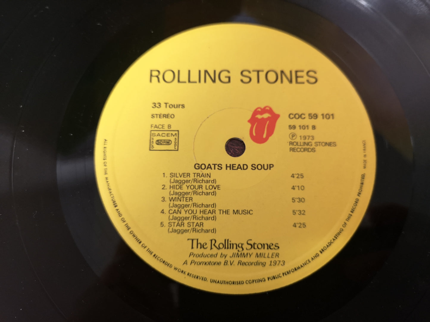 Rolling Stones "Goat's Head Soup" Orig France 1973 EX/EX