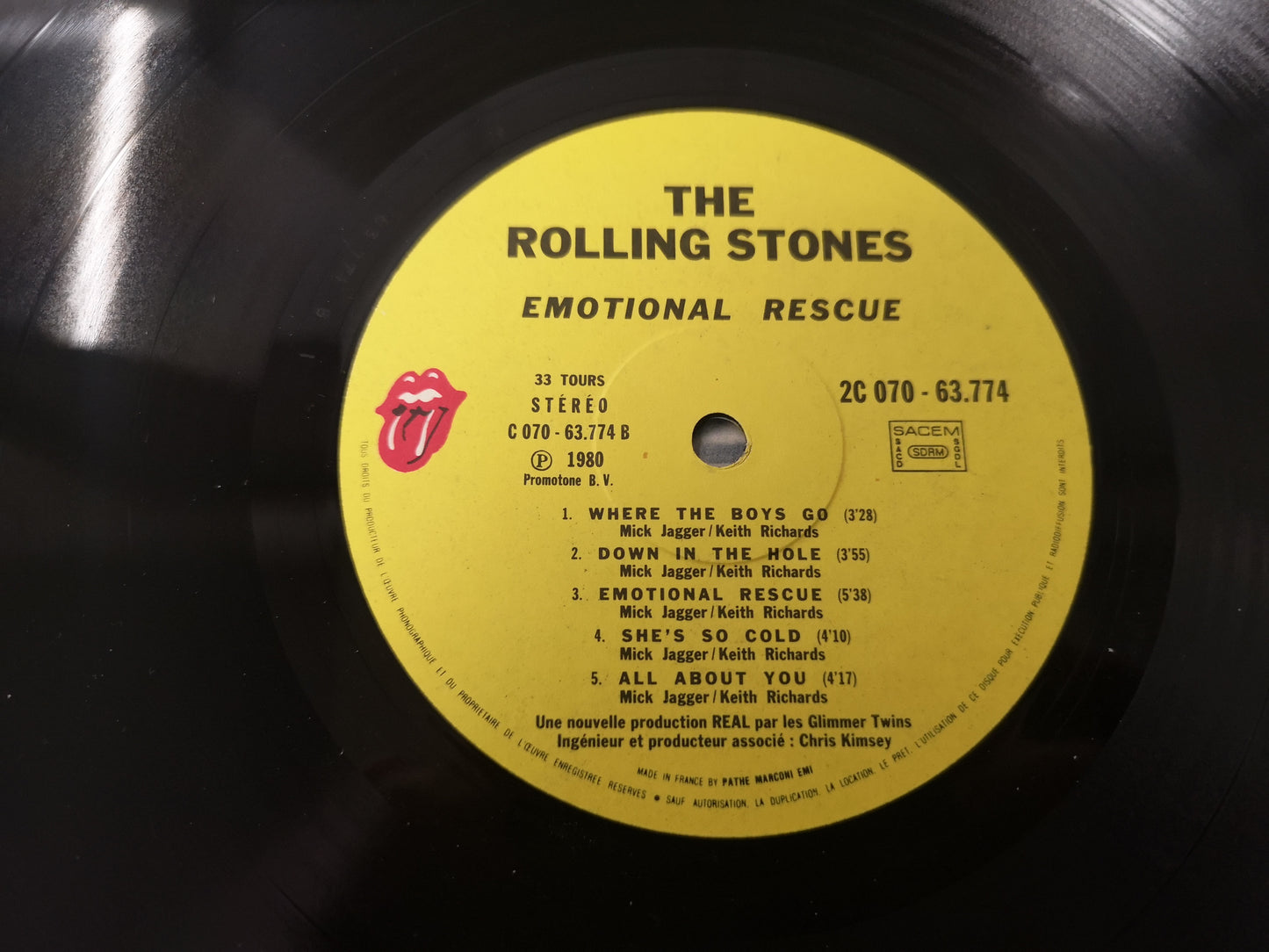 Rolling Stones "Emotional Rescue" Orig France 1980 M-/M-