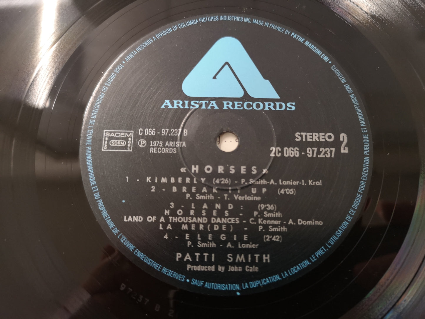 Patti Smith "Horses" Orig France 1976 (2nd Edit) EX/EX