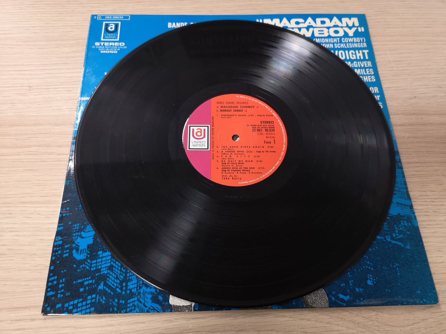 Soundtrack "Macadam Cowboy" Orig France 1969 EX/EX Nilsson