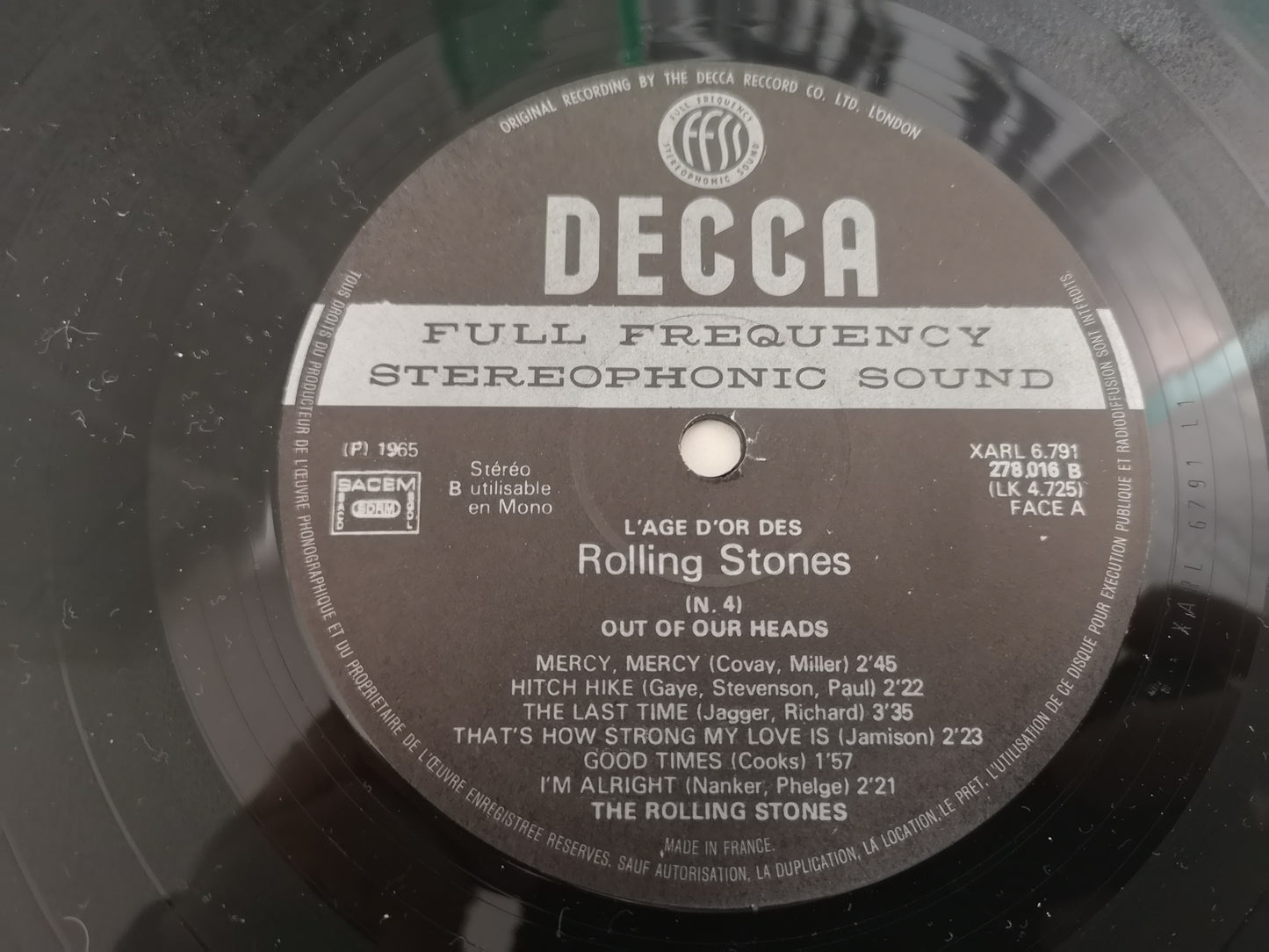 Rolling Stones "L'âge d'Or Vol.4" France 1973 M-/M- (Re of Out of our Heads)