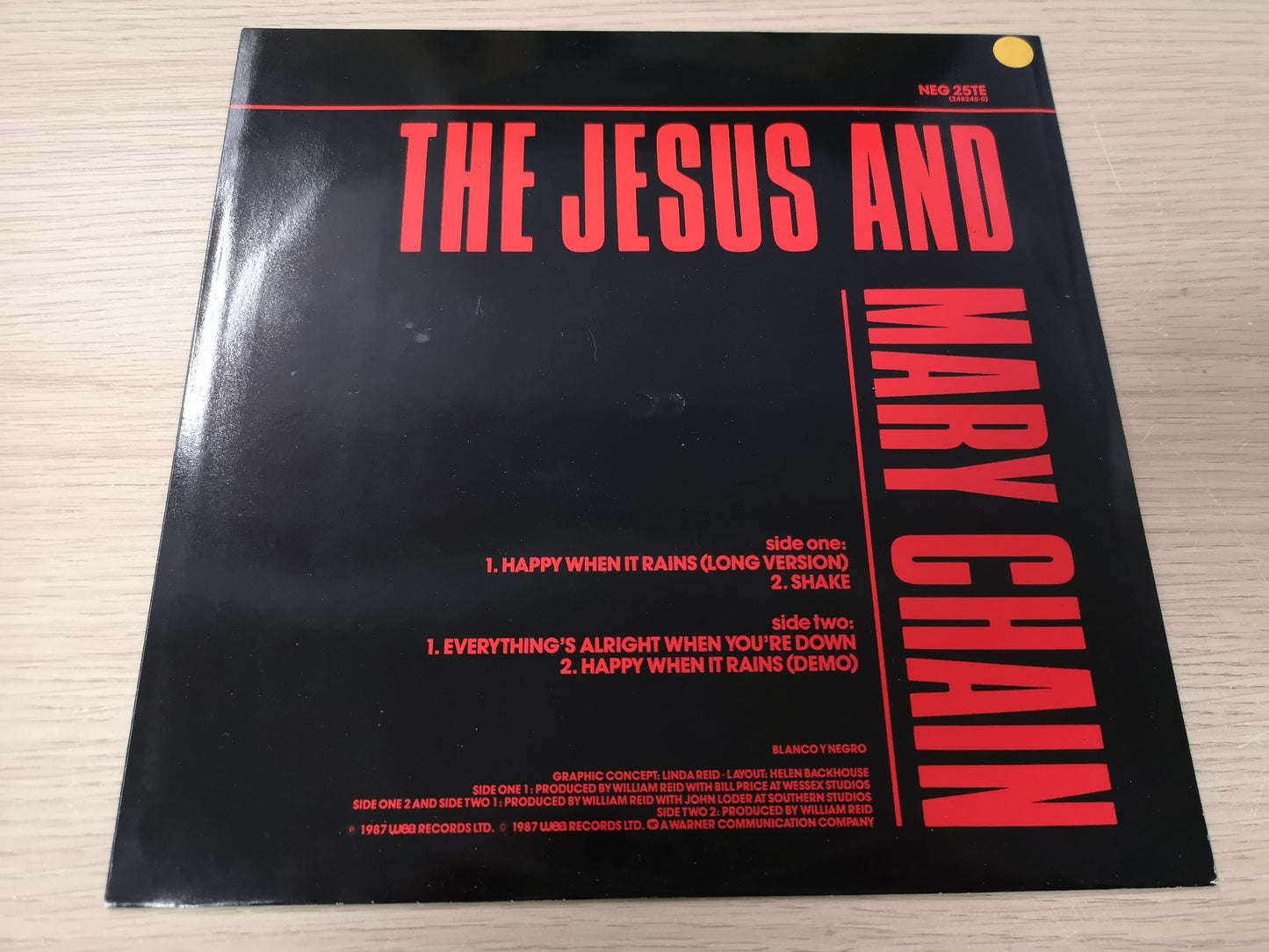 Jesus and Mary Chain "Happy When it Rains" Orig UK 1987 10" M-/M-