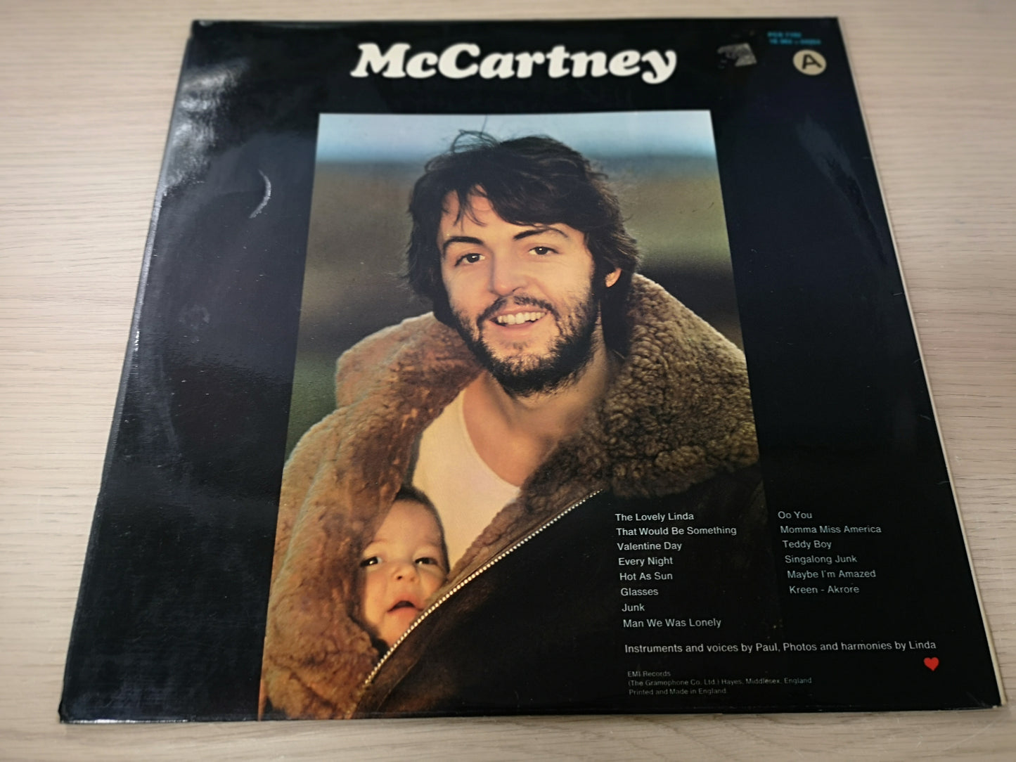 Paul McCartney "McCartney" Orig UK 1970 EX/EX