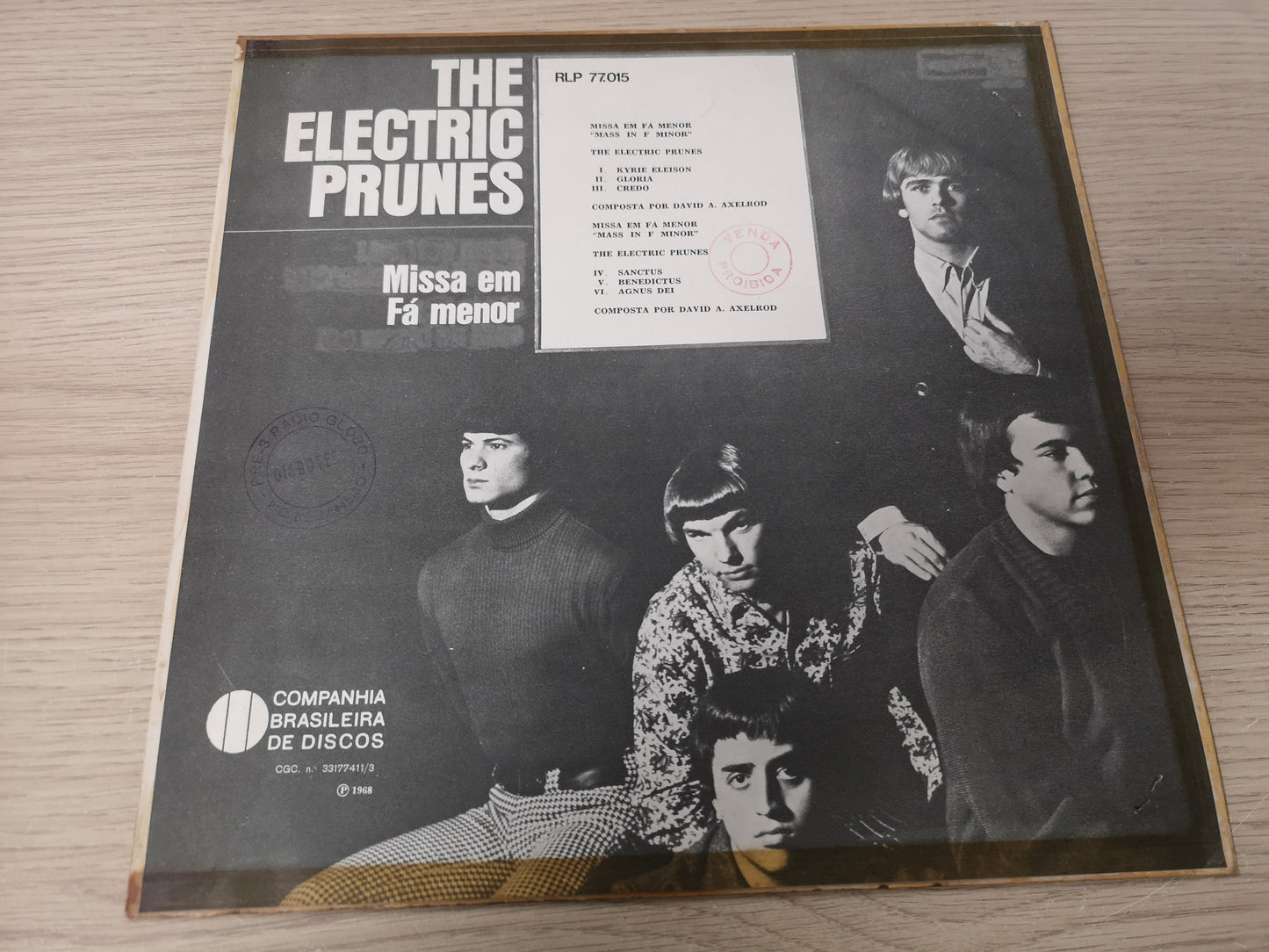 Electric Prunes "Missa em Fa Menor" Orig Brazil Promo W/lb1968 VG++/VG++