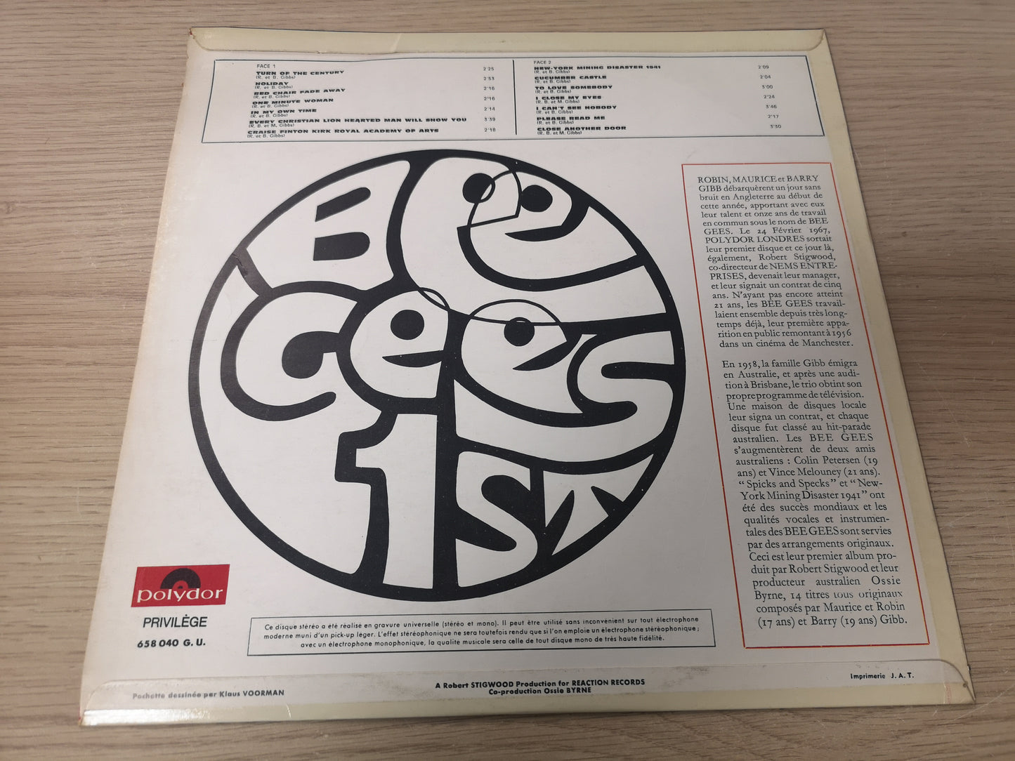 Bee Gees "1st" Orig France 1968 VG++/VG++ "Holiday"