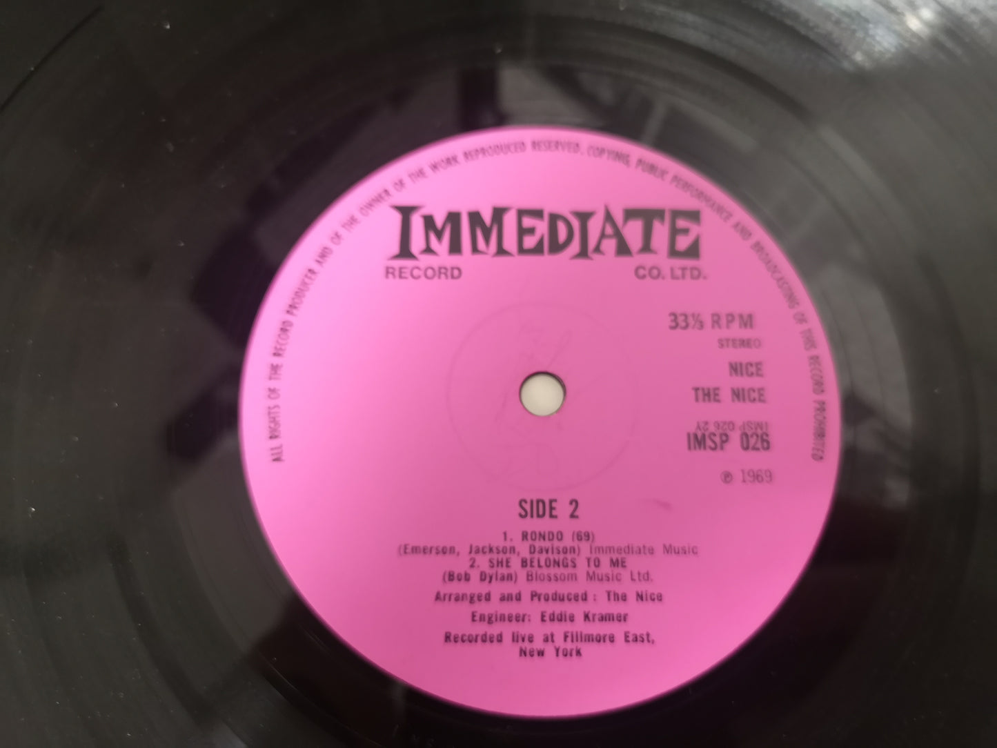 Nice "S/T" Orig UK 1969 VG+/VG++ (Keith Emerson)