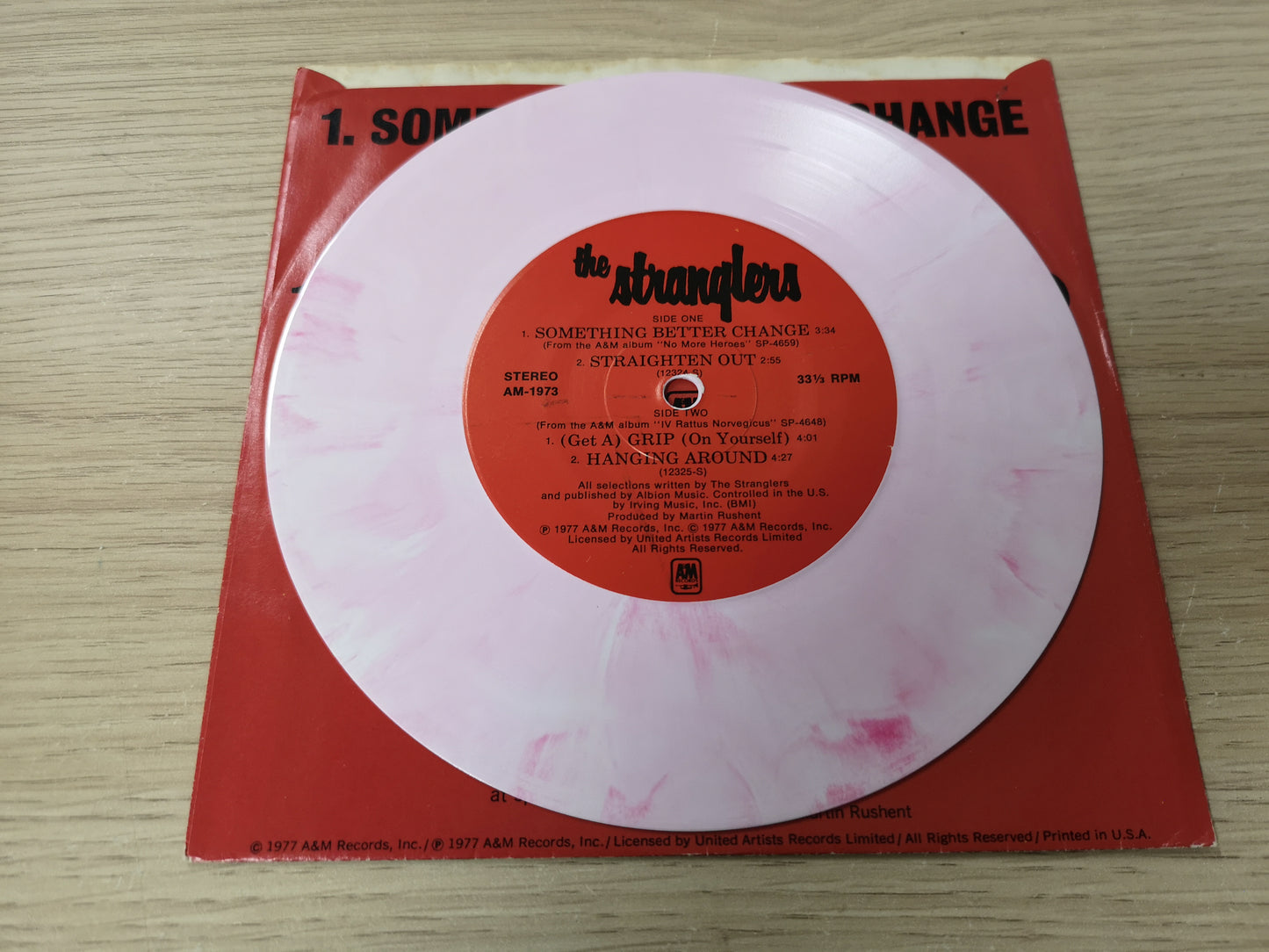 Stranglers "Something Better Change" Orig US EP 1977 Pink Vinyl VG++/M-