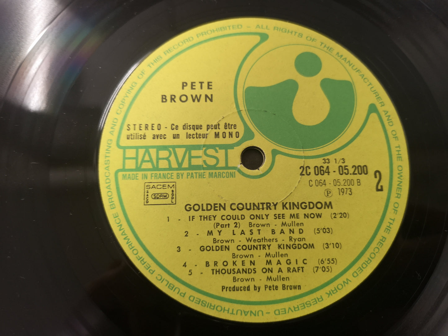 Pete Brown and Piblokto "Golden Country Kingdom" Orig France 1973 M-/M-