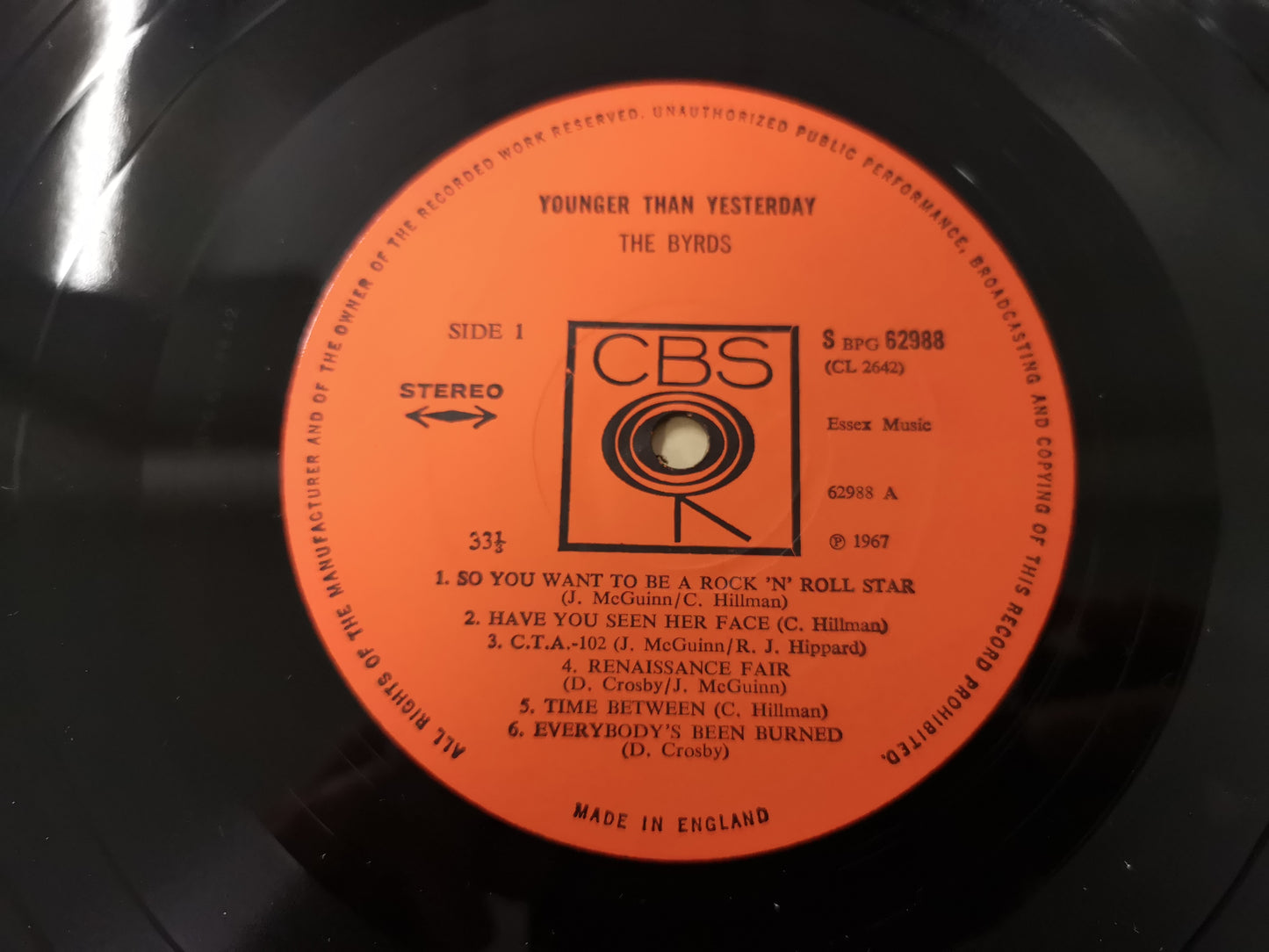 Byrds "Younger than Yesterday" Orig UK Stereo 1967 VG++/M-