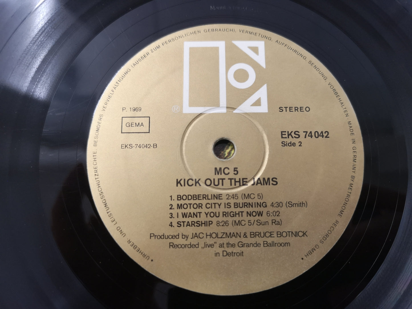 MC5 "Kick out the Jams" Orig Germany 1969 M-/VG++