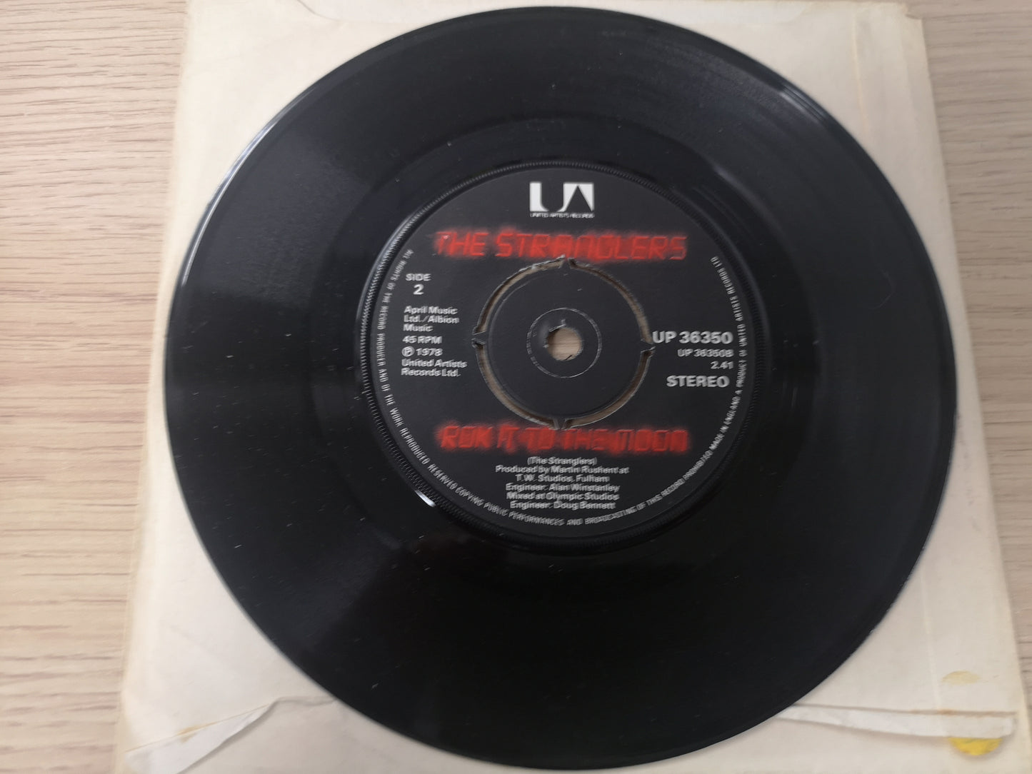 Stranglers "5 Minutes" Orig UK 1978 (7" Single) EX