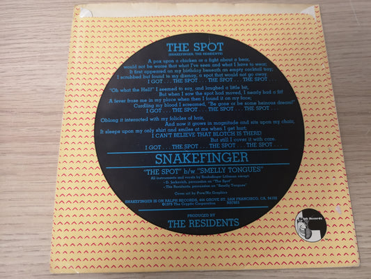 Snakefinger "The Spot" Orig US 1978 (7" Single) EX/M- Blue Vinyl