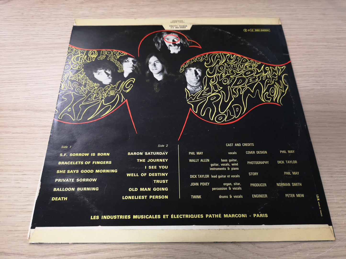 Pretty Things "S.F. Sorrow" Orig France 1968 EX/EX (Green Label)