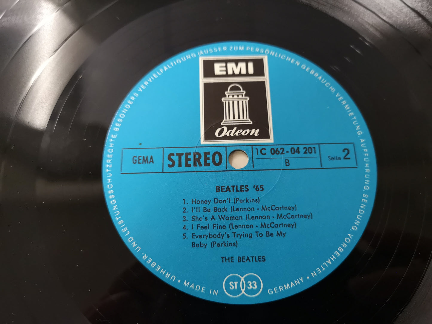 Beatles "'65" Re Germany 1969 EX/M- (Blue Label)