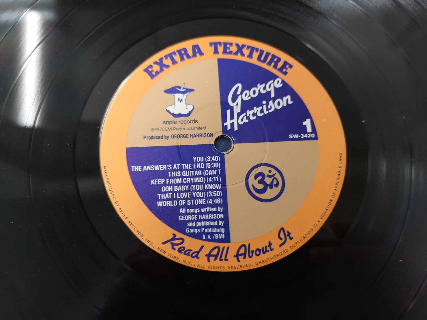 George Harrison "Extra Texture" Orig US 1975 M-/M-