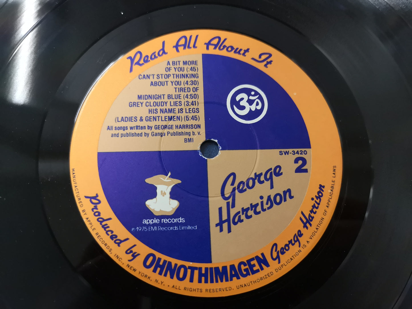 George Harrison "Extra Texture" Orig US 1975 M-/M-