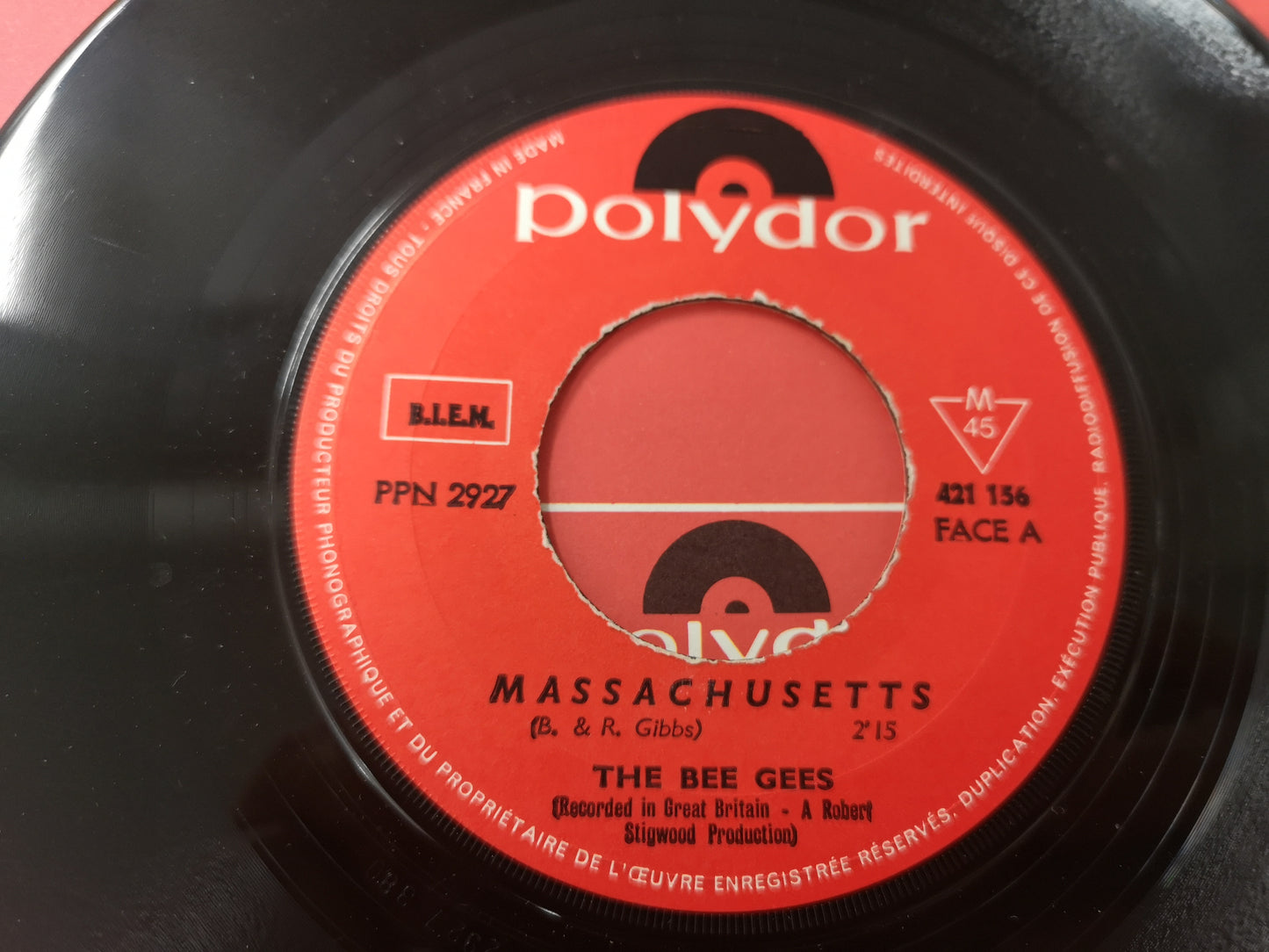 Bee Gees "Massachussetts" Orig France 1967 EX/EX (7" Single)