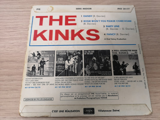 Kinks "Dandy" Orig France EP 1967 VG/G++ (7" EP)