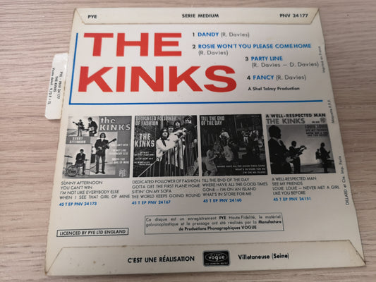 Kinks "Dandy" Orig France EP 1967 M-/M- (7" EP)