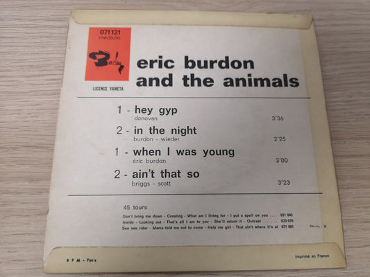 Eric Burdon & The Animals "Hey Gyp" Orig France 1966 M-/EX (7" EP)