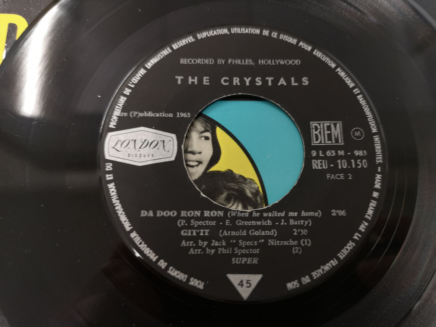 Crystals "Da Doo Ron Ron" Orig France 1963 EX/M- (7" EP)