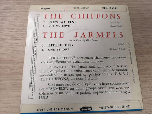 Chiffons / Jarmels "He's so Fine" Orig France 1963 M-/EX (7" Split EP)