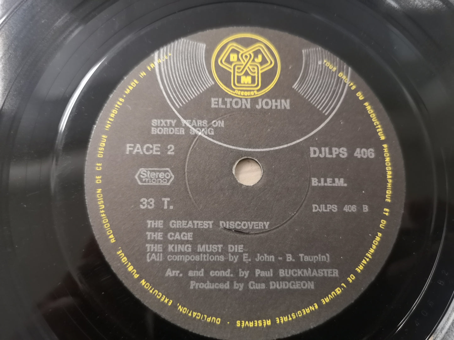 Elton John "S/T" Orig France 1970 VG++/VG++