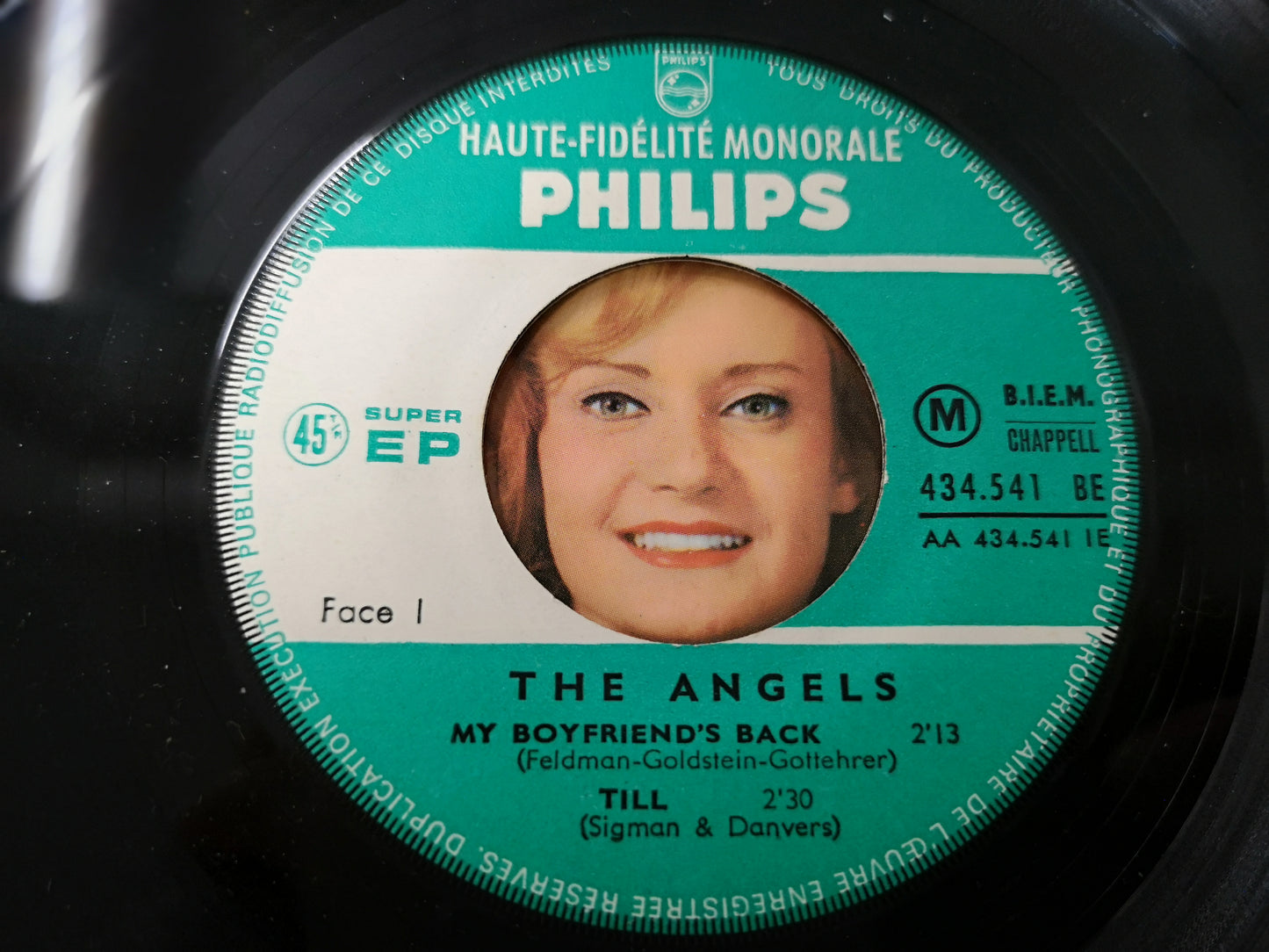 Angels "My Boyfriend's Back" Orig France 1963 VG++/EX (7" EP)